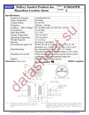 SCH616NPR datasheet  